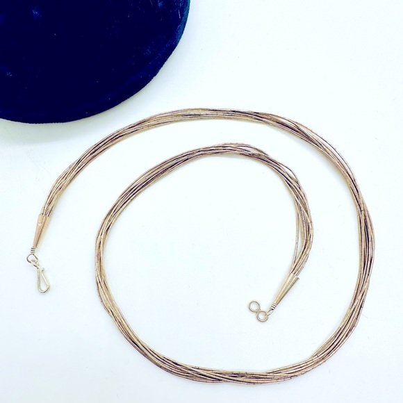 Vintage Sterling Liquid Silver Necklace - Picture 1 of 16